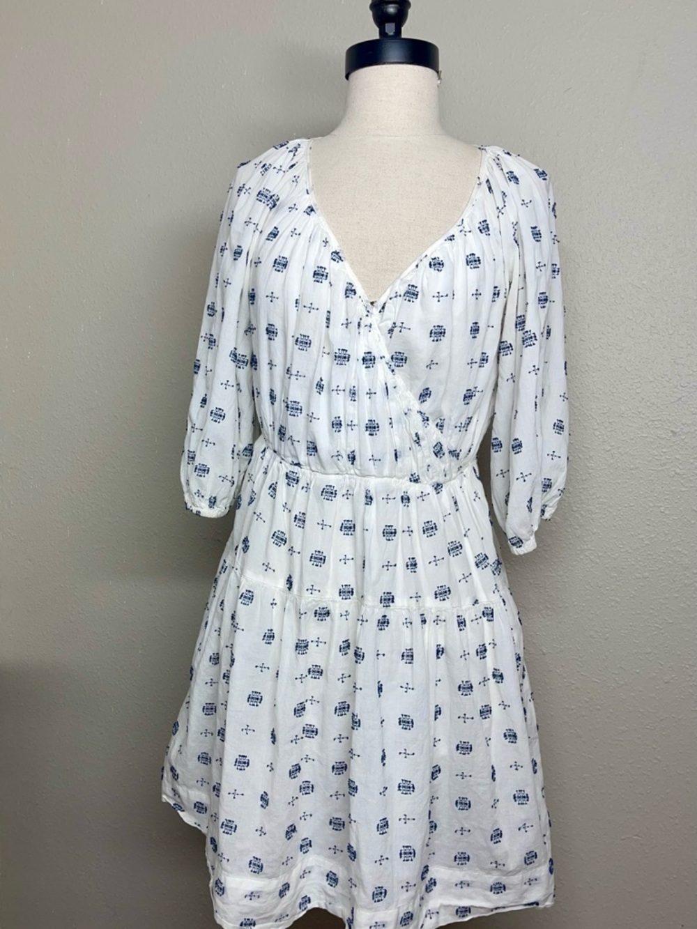 Anthropologie Marcie White & Navy Women’s Dress Size SP